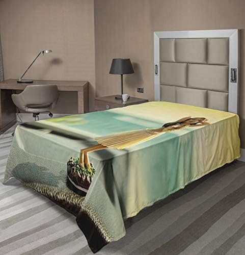 Hula Girl Flat Sheet Hawaiian Responsive Bedding for Travel