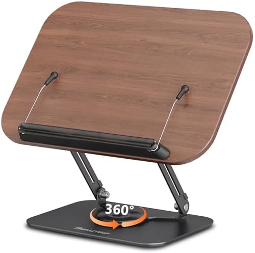 Ergonomic 360 Adjustable Durable Book Stand for Office Study Kitchen More