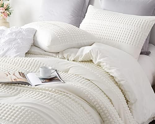 Cupocupa Queen Comforter Set Stylish Boho Farmhouse Bedding for All Seasons