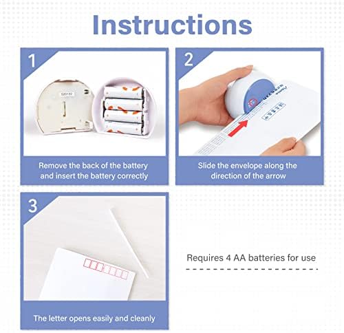 Asmix Electric Letter Opener Blue Version - Safe and Efficient for Envelopes