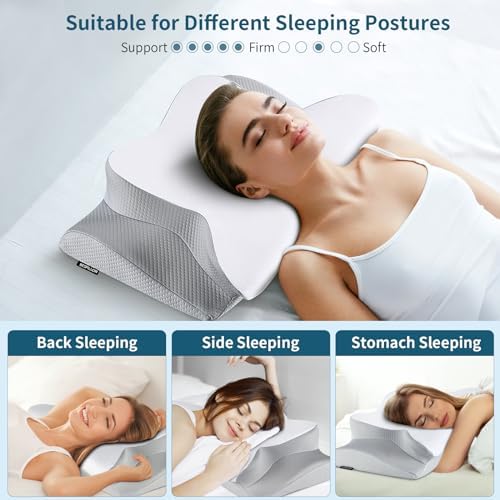 Premium Memory Foam Neck Pillow for Pain Relief