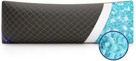 YZ HOME Long Body Pillow - Firm Memory Foam Adjustable Height Grey