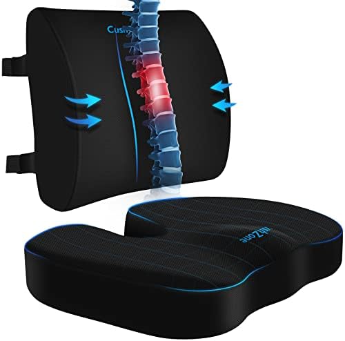 Adjustable Lumbar Pillow for Sciatica Relief - Car Travel wheelchair Use