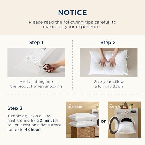 Bedsure Luxurious Orthopedic Bed Pillows