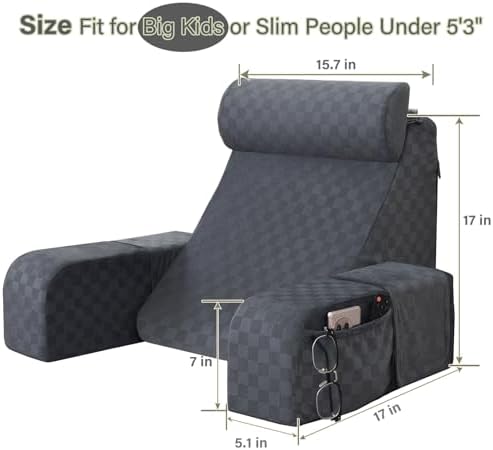 Vekkia Reading Pillow for Relaxing in Bed or Sitting