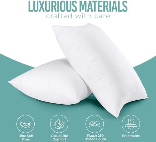 Utopia Bedding Cooling Pillow Set - 950g Multi-Surface Pillow for Better Sleep