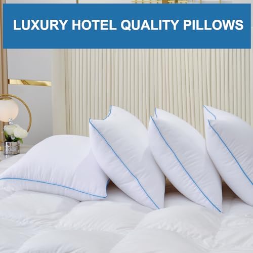 4-Piece Luxury Bed Pillows for Side Back Stomach Sleepers