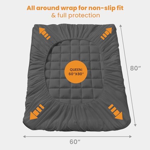 Cooling Breathable Mattress Topper for Queen Bed