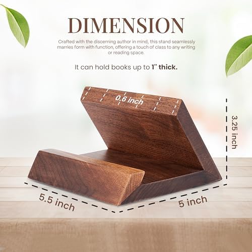 Firewire Walnut Book Stand Modern Display for Home Office