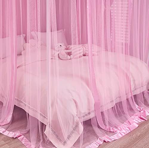 Mengersi Bed Canopy for Girls Soft protective and stylish for twins