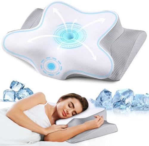 Premium Memory Foam Neck Pillow for Pain Relief