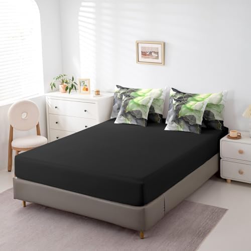 Stunning Black and Green Comforter Set