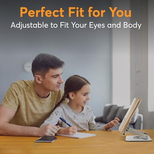 Adjustable 360 Wood Aluminum Book Stand with Folding Design for Kitchen Study