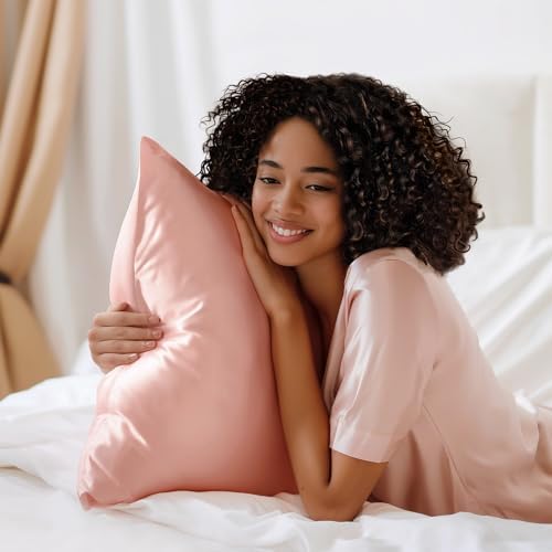 BEDELITE Satin Pillowcase 2 Pack Coral