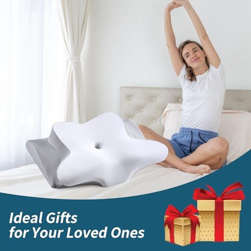 Premium Memory Foam Neck Pillow for Pain Relief