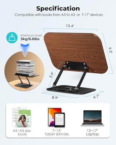 ViozonadjustableBookStand