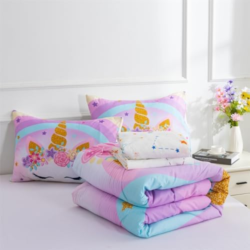 NTBED Unicorn Full Comforter Set for Kids