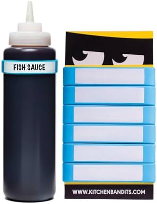 Waterproof Squeeze Bottle Labels 6-Pack Small Blue