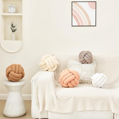 Petrella Knot Pillow Ball Round Throw Pillow 11inch