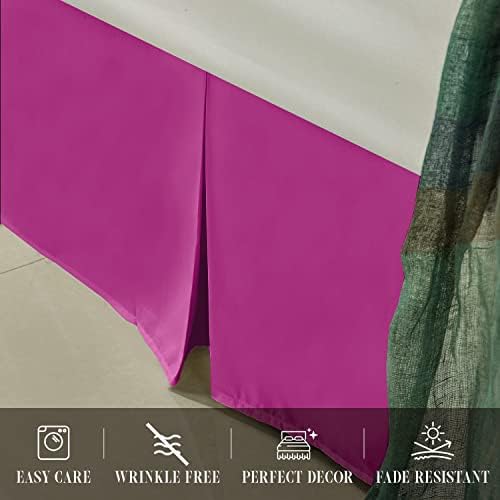 Elegant Comfort California King Bed Skirt - Fuchsia Pink