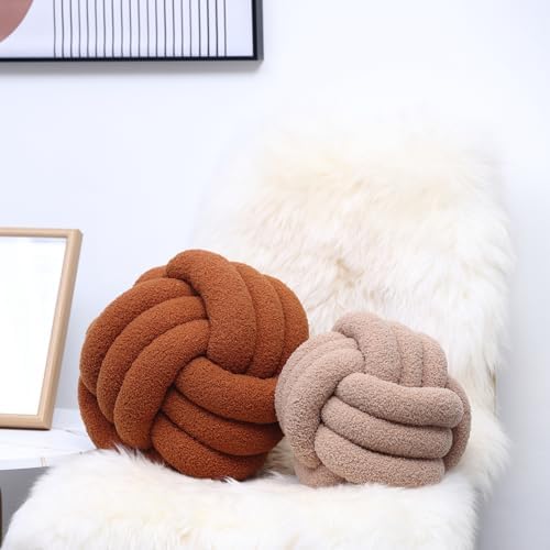 Petrella Knot Pillow Ball Round Throw Pillow 11inch