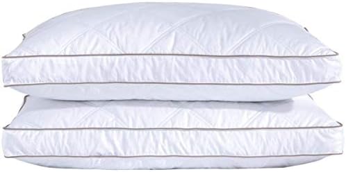 PureDown Goose Down Bed Pillow - Luxury Queen Set of 2