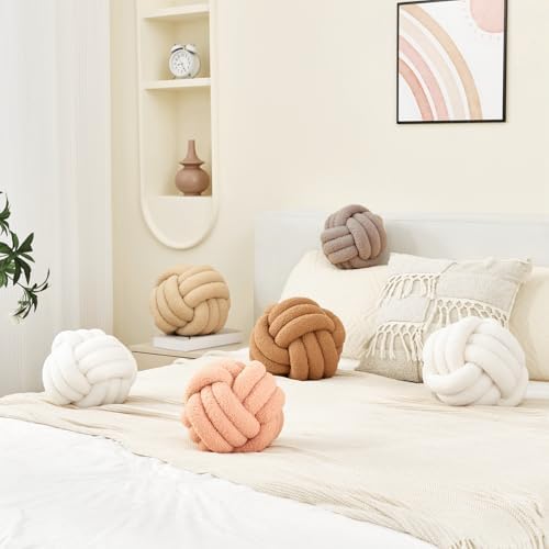 Petrella Knot Pillow Ball Round Throw Pillow 11inch