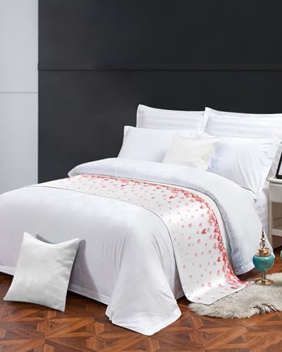 Chic Heart Red Bed Runner