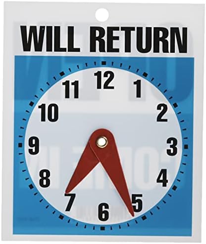 Double-Sided OpenWill Return Sign with Clock