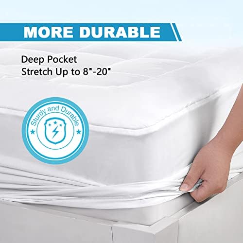 Cool Mattress Topper for Queen mattress 8-21 Fitted Deep Pocket