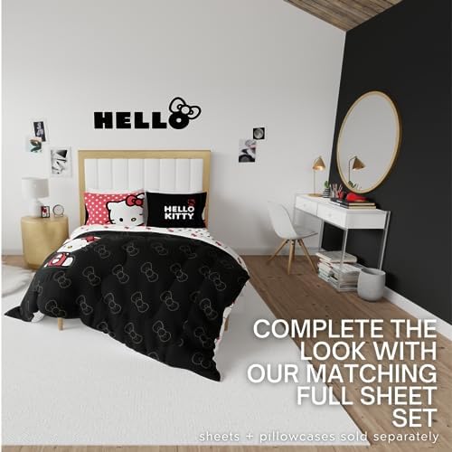 Franco Collectibles Hello Kitty Bedding Reversible Full Microfiber Comforter