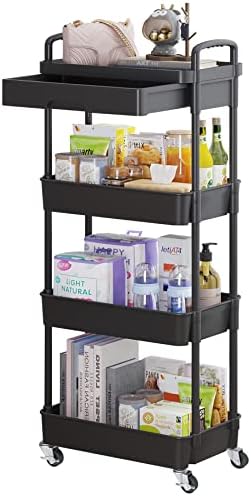Calmotee 4-Tier Rolling Storage Cart