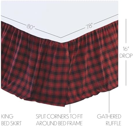 Sturdy Rustic Country King Bed Skirt