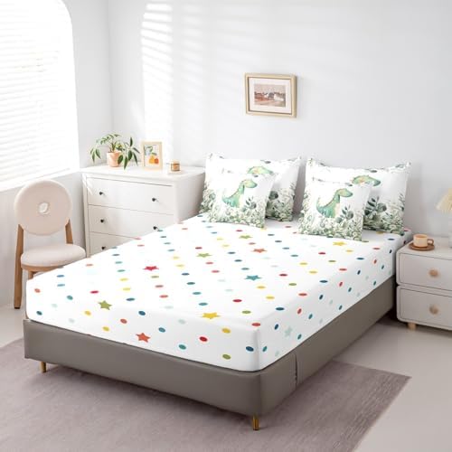 Erosebridal 7-Piece Cartoon Dinosaur Bedding Comforter Set