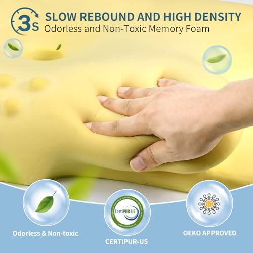 Ergonomic Memory Foam Neck Pillow for Pain Relief