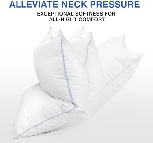 Luxury Goose Feather Pillow with 60 Down Fill