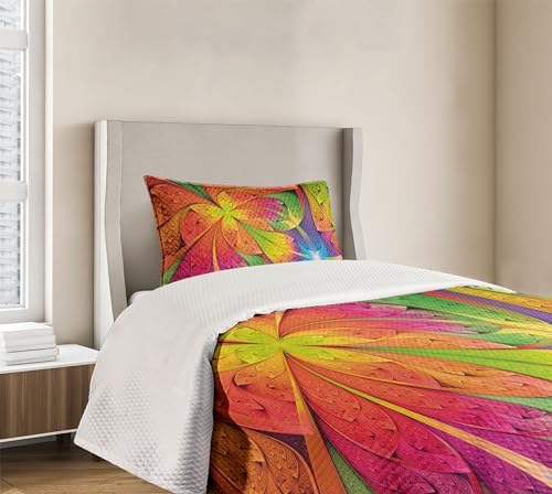 Vibrant Rainbow Curves Bedspread Set