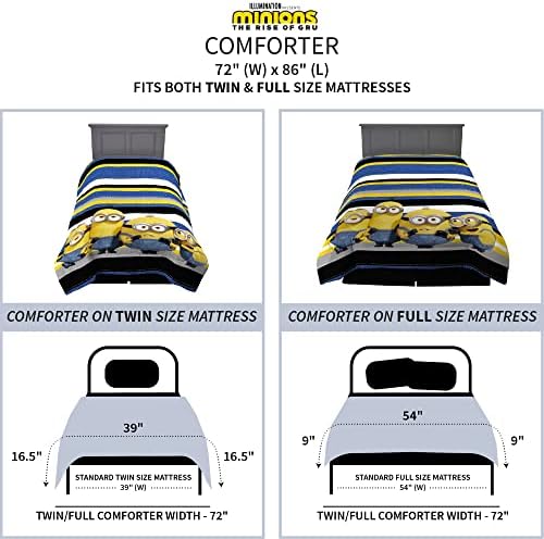 Franco Kids Bedding - Reversible Minions Comforter