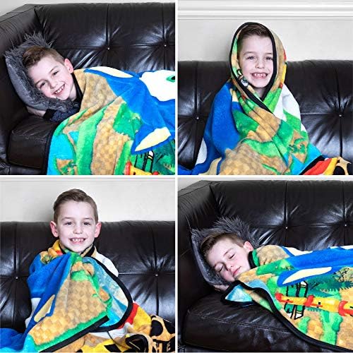 Franco Kids Bedding Perfectly Padded Micro-Raschel Throw Sonic The Hedgehog