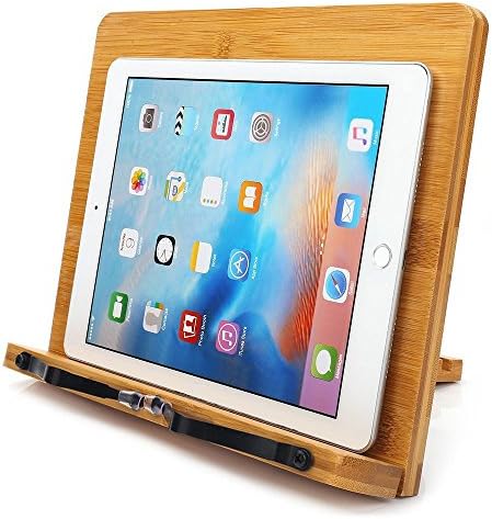 Adjustable Bamboo Book Stand for Reading Desks