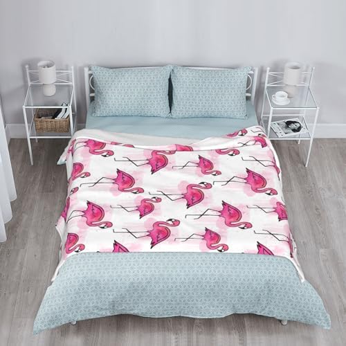 Flamingo Flannel Blanket Premium Anti-Pilling Soft Lightweight