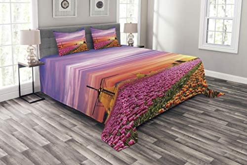 Natures Touch Ambesonne Bedspread Set Queen Size Sunset Sky View