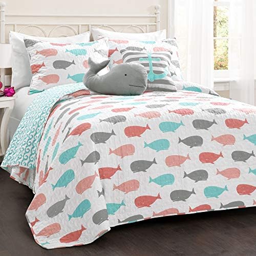 Lush Decor whimsical whale twin bedding set