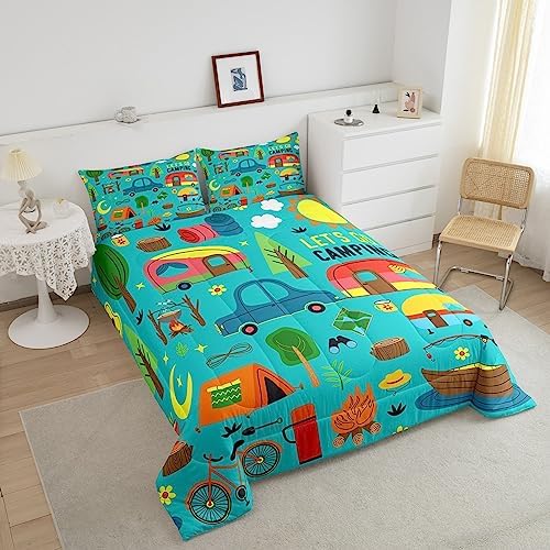 Camper Comforter Set for Travelers - Quilt for Kids and Adults