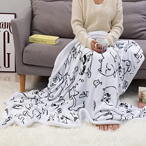 Cat Lightweight Throw for Warmth Cozy Settings