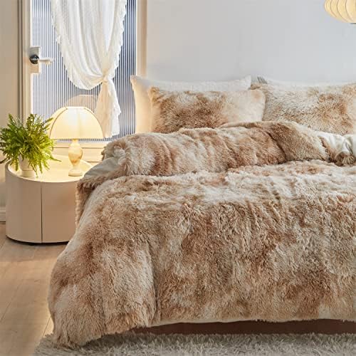 Luxury Shaggy Plush Duvet Cover Set Soft Cuddly Comfort for Home