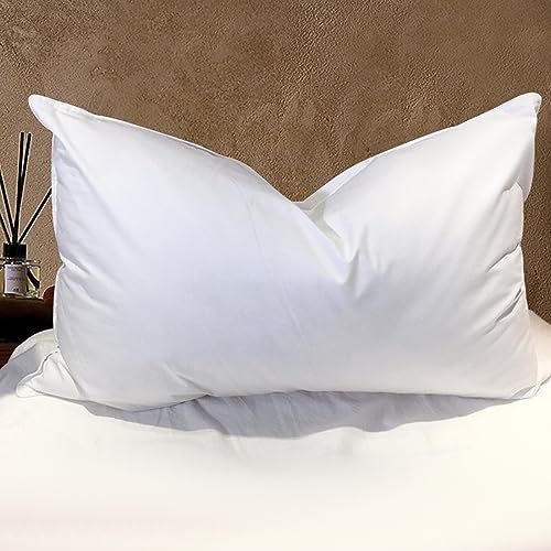 BHZ Goose Down Feather Queen Pillow - Hotel Style Soft Support