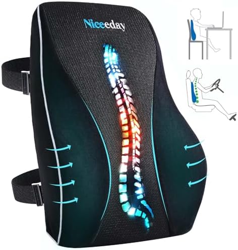 Adjustable Lumbar Pillow for Office Chairs and Cars