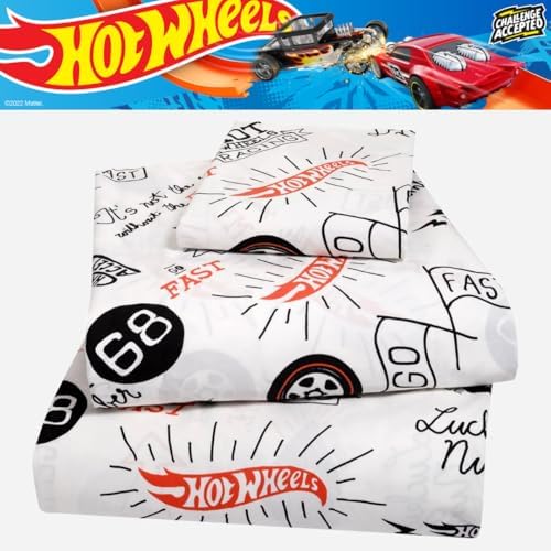 Franco Hot Wheels Kids 3-Piece Sheet Set Twin
