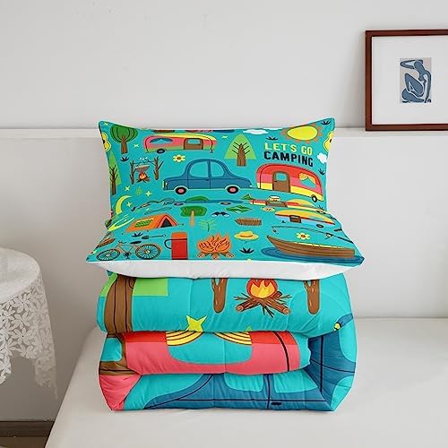 Camper Comforter Set for Travelers - Quilt for Kids and Adults